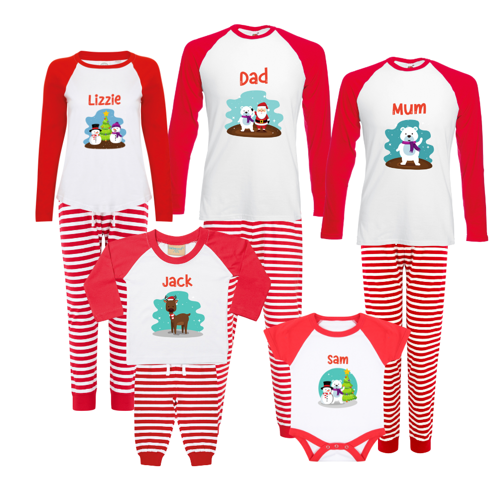 Pyjamerry Snow Globe Custom Christmas Matching Family Pyjamas Set