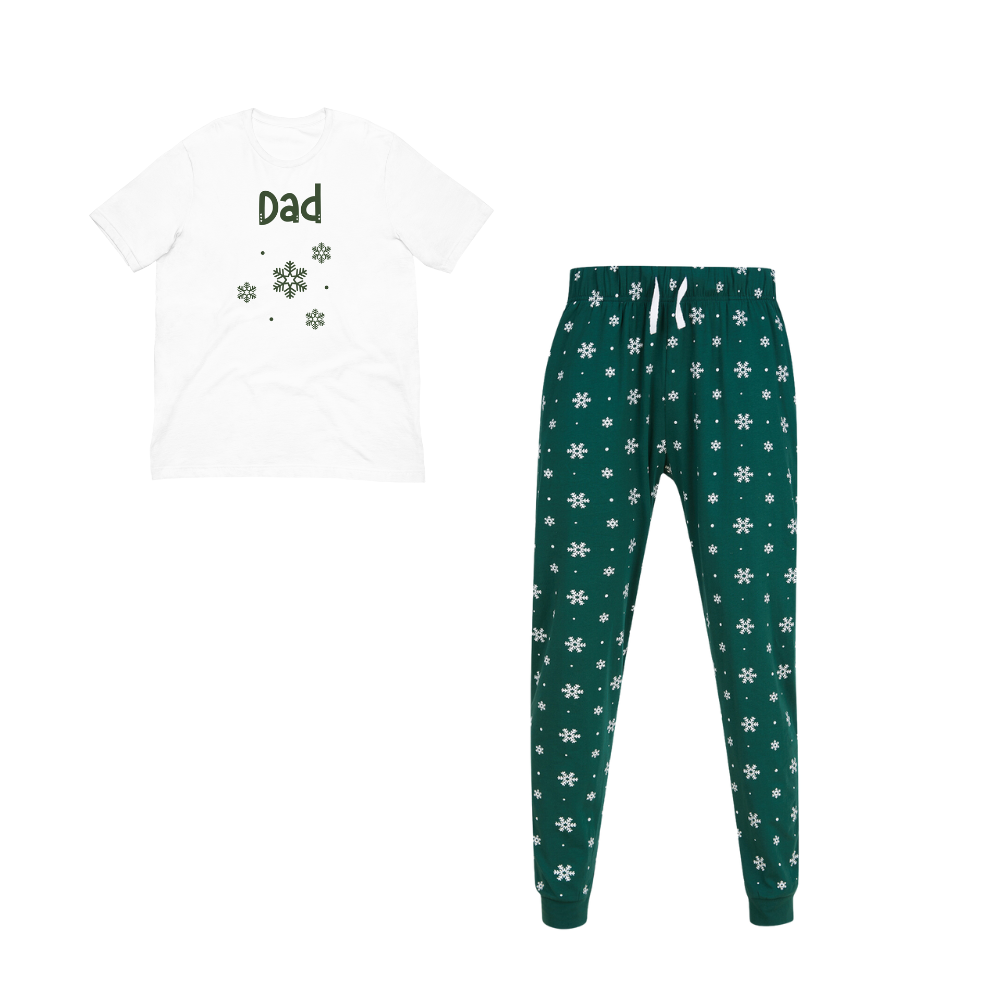 Pyjamerry Snowflakes Custom Christmas Matching Family Pyjamas Set