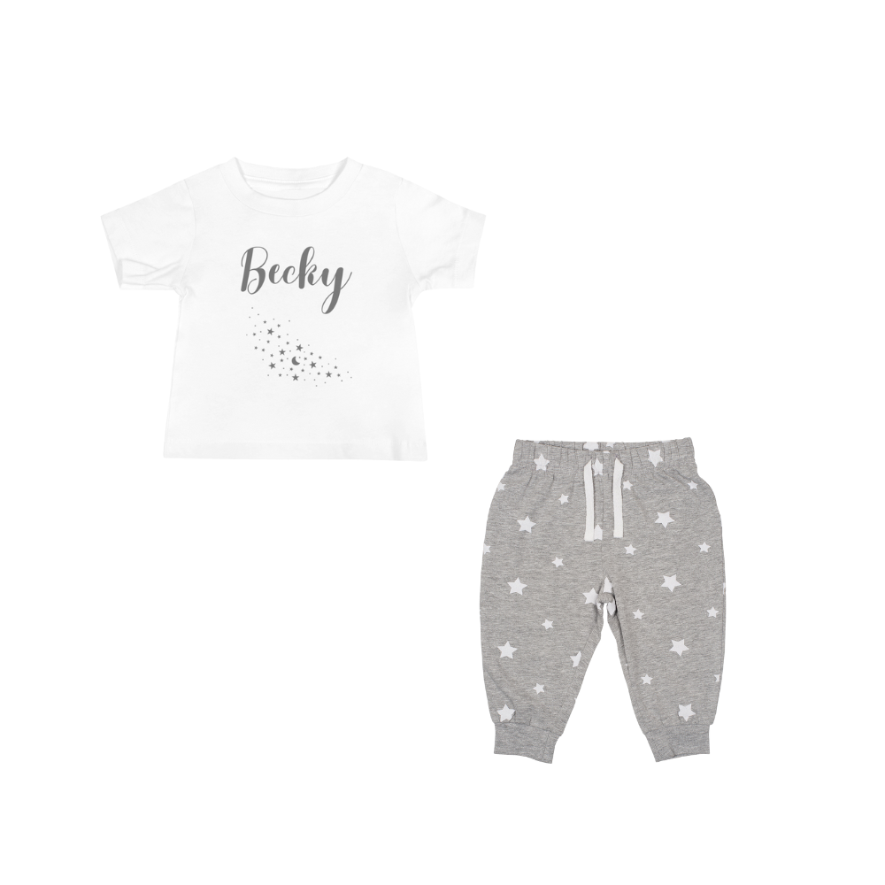 Pyjamerry Moon and Stars Custom Christmas Matching Family Pyjamas Set